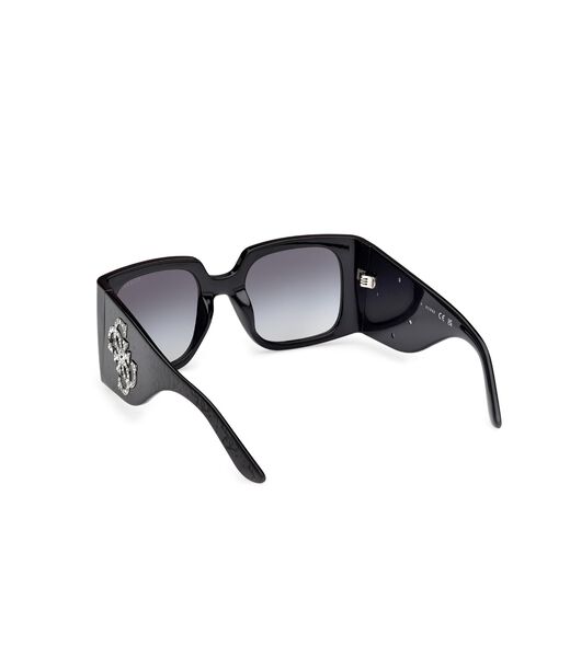 Square black gradient smoke sunglasses