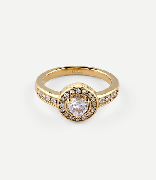 SOLITAIRE HEART CRYS RING