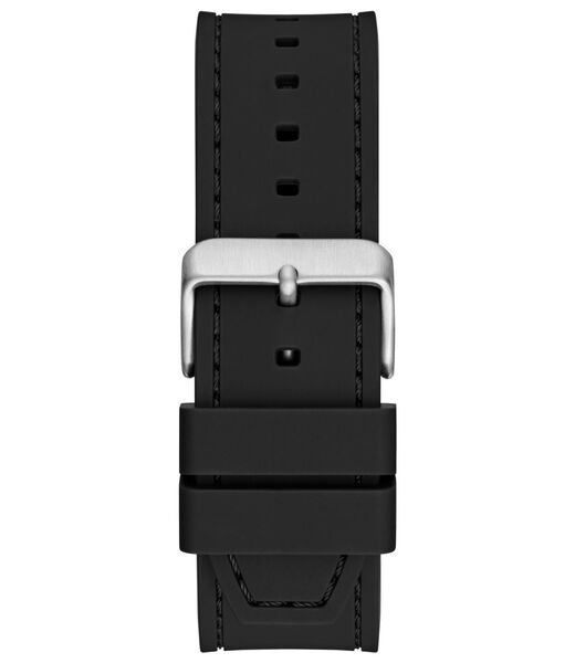 Mens Black Silver Tone Analog Watch