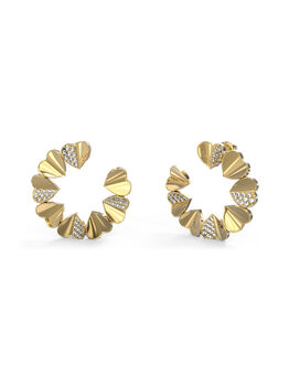 Guess Lovely Multiple Hearts Gold Hoops