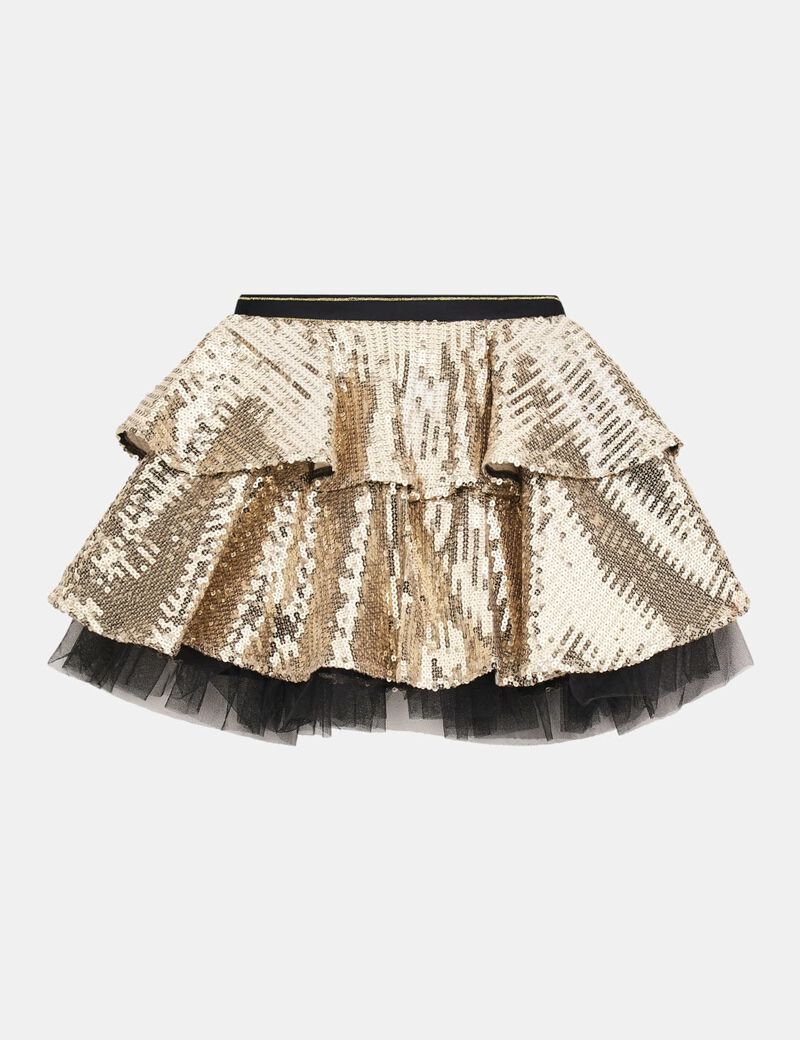 All over sequins mini skirt