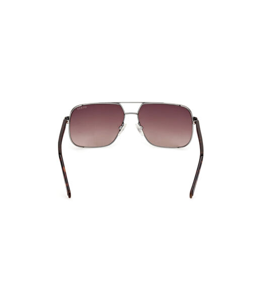 Metal Sun Glasses M Shiny Gunmetal Gradient Brown