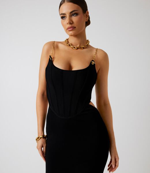 guess marciano bandage long dress