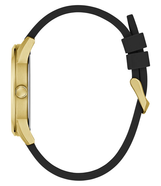 Mens Black Gold Tone Analog Watch