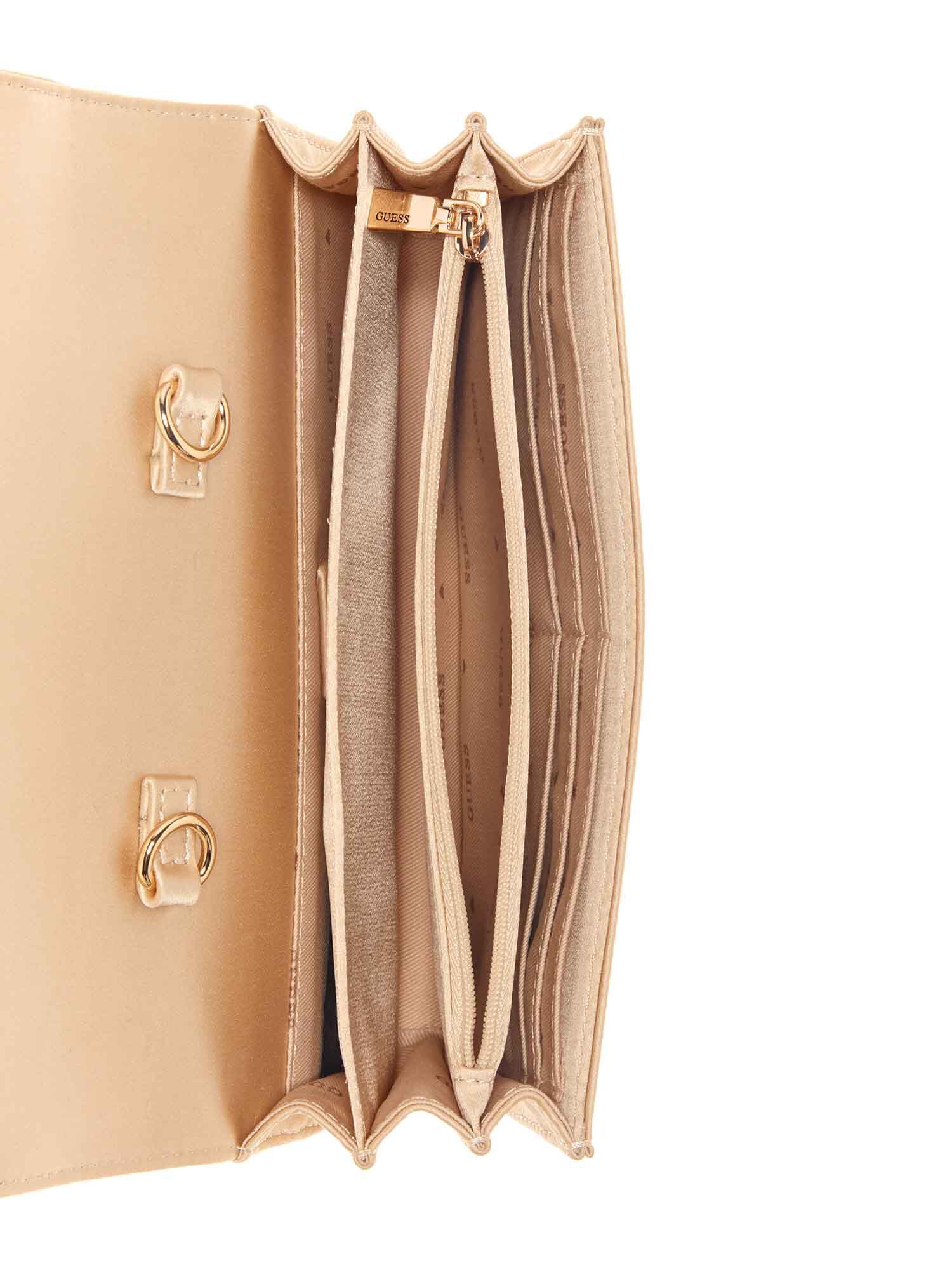 Guess gold clutch sales bag