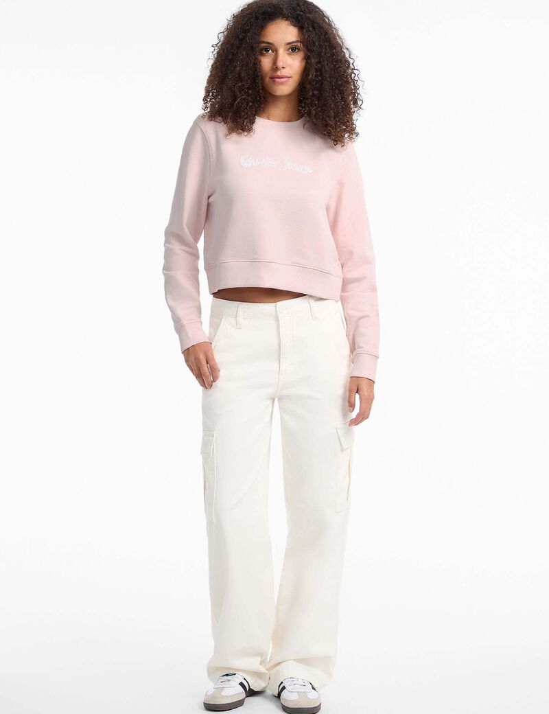 سويت شيرت قصير بطبعة شعار الماركة