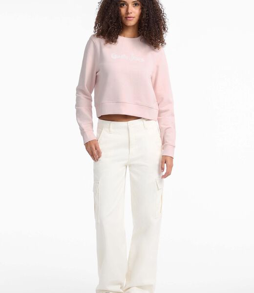 Printed logo cropped sweatshirt