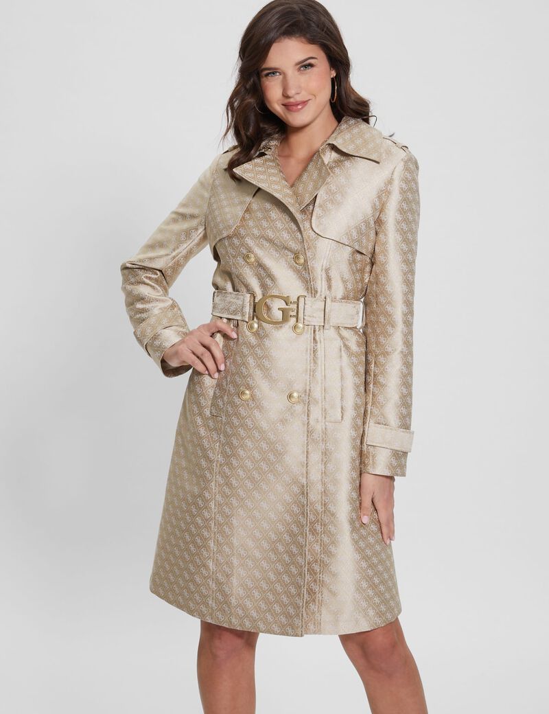 4G Logo Jacquard Trench Coat