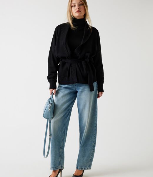 Long open cardigan