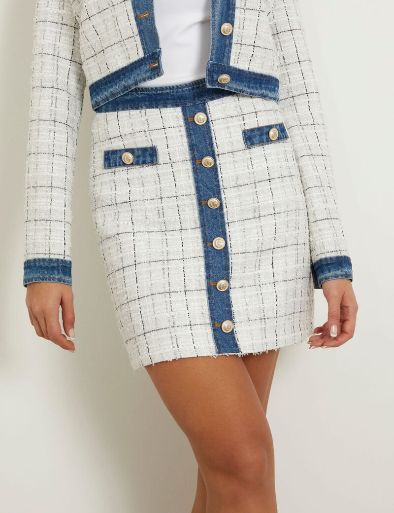 Tweed mini skirt