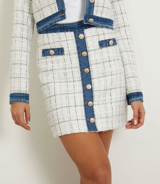 Tweed mini skirt