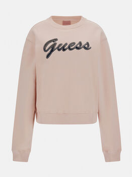 Rhinestones Front Logo Sweatshirt