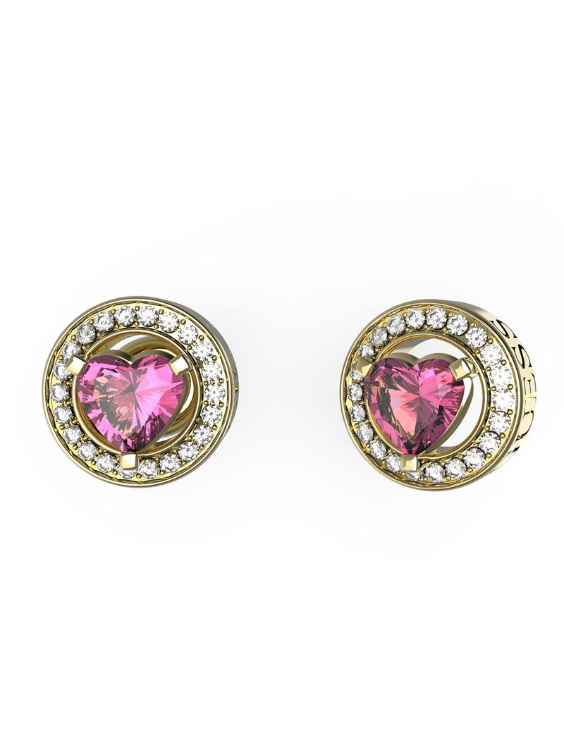 10MM SOLITAIRE HEART CRYS STUD