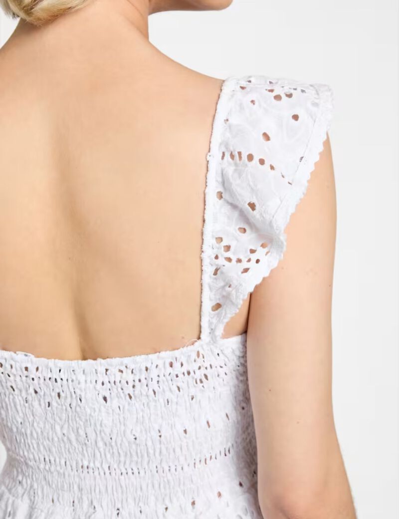 Long broderie anglaise dress