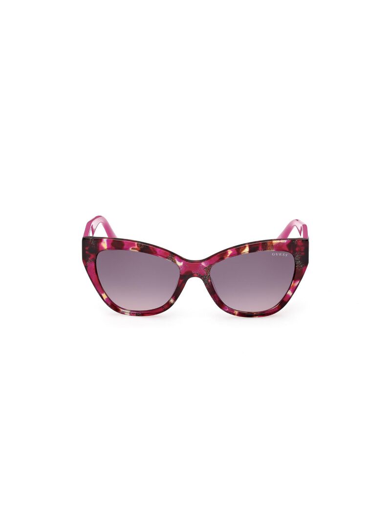 Square purple gradient smoke sunglasses