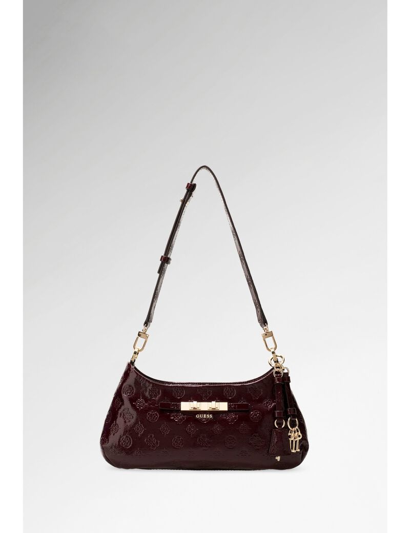 guess carmella logo shoulder bag