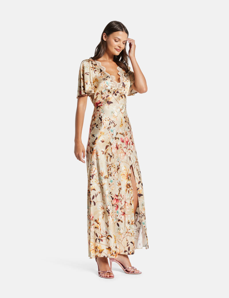 Martine split long dress