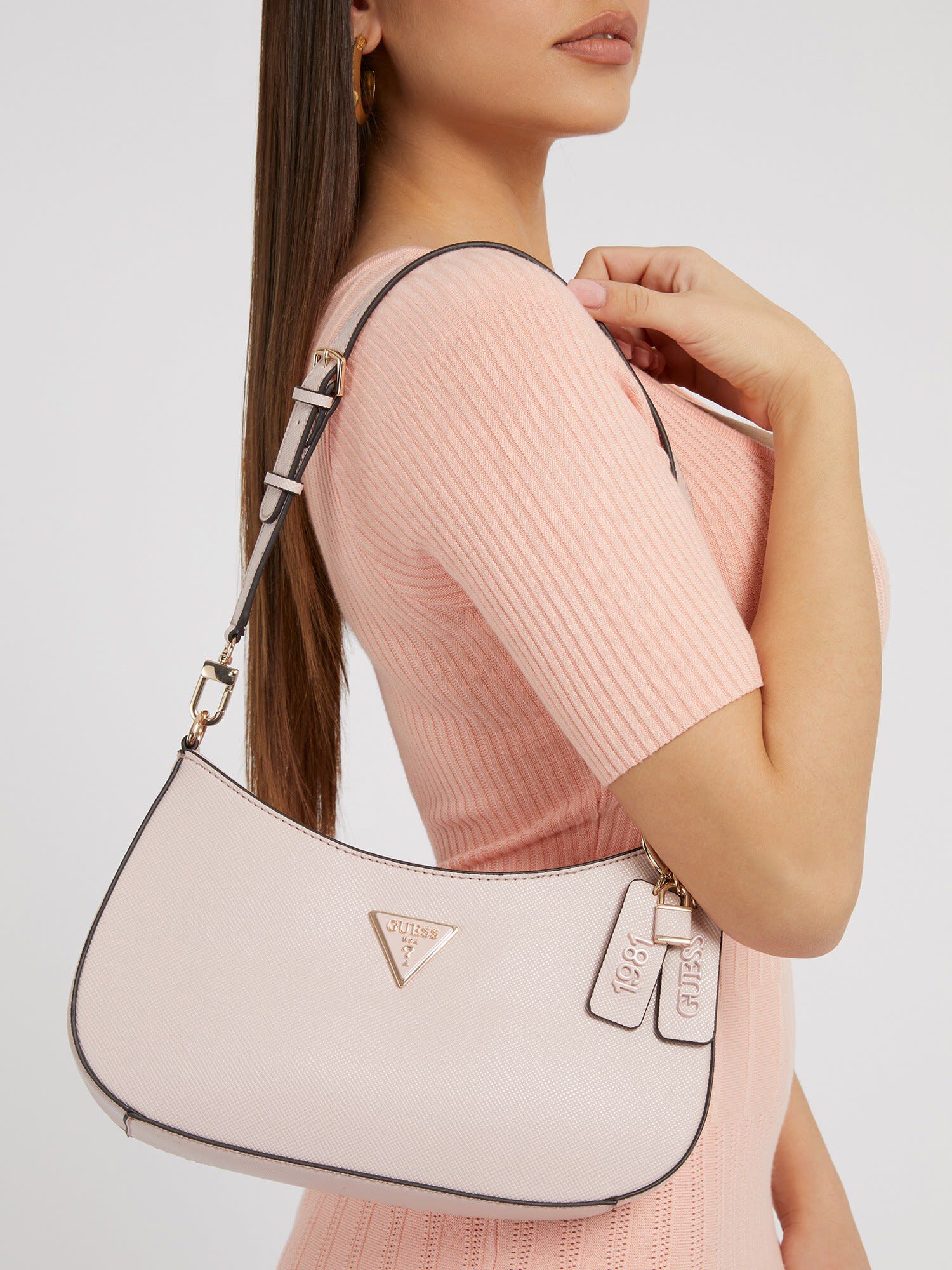 Shop GUESS Online Noelle Saffiano Shoulder Bag