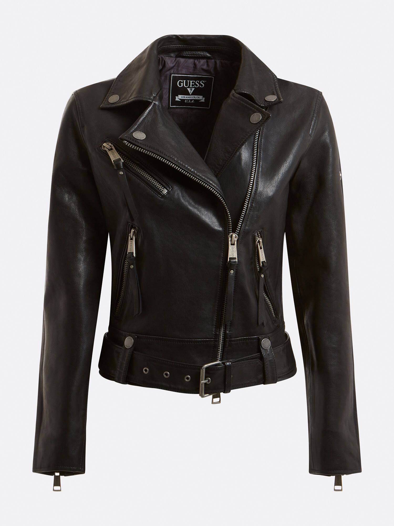 Guess biker leather jacket online