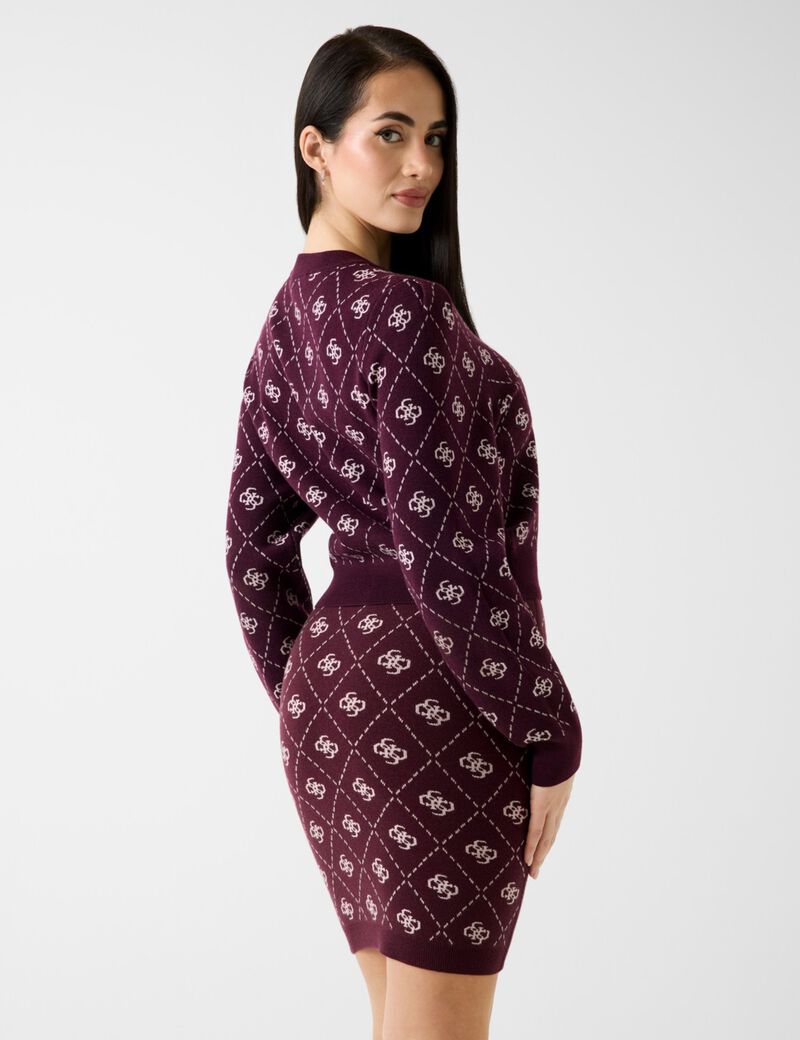 4G logo wool blend cardigan