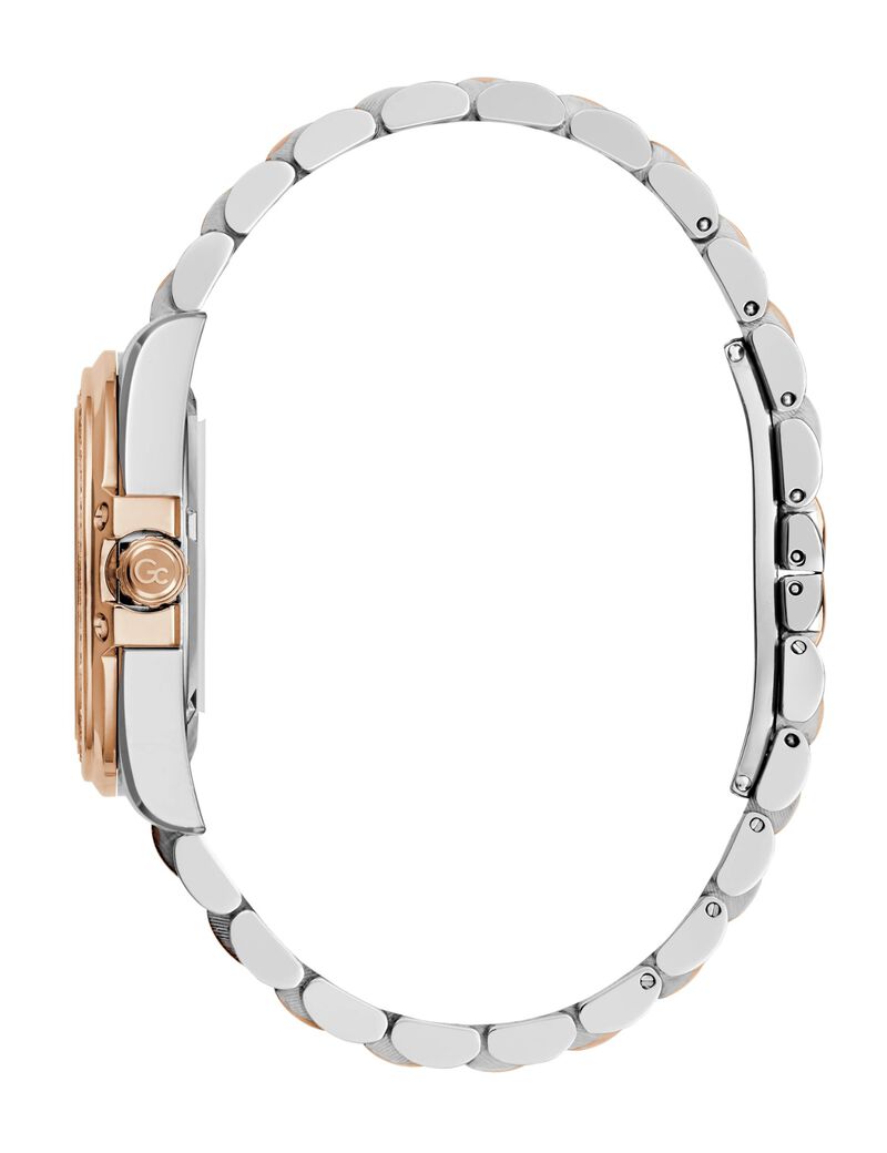 Gc Sportchic Women S 507 Mvmt White Dail 10 Amt Silver Rose Gold Stainless Steel Brct