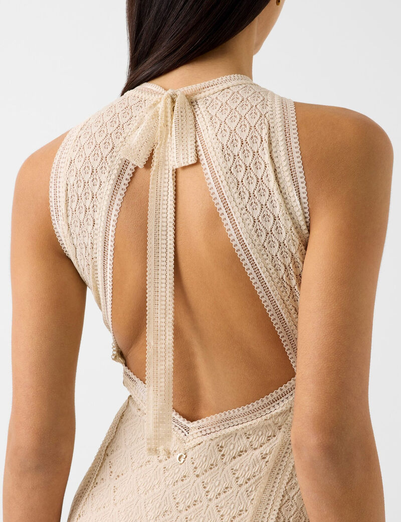 guess openwork long dress