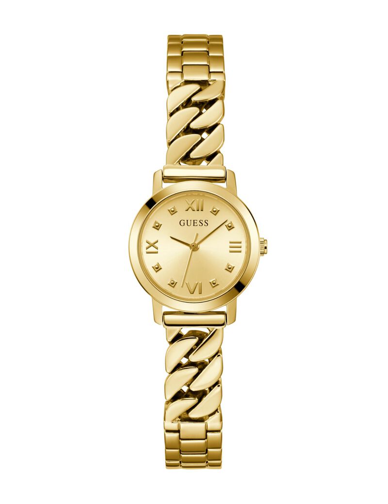 guess ladies gold tone analog watch