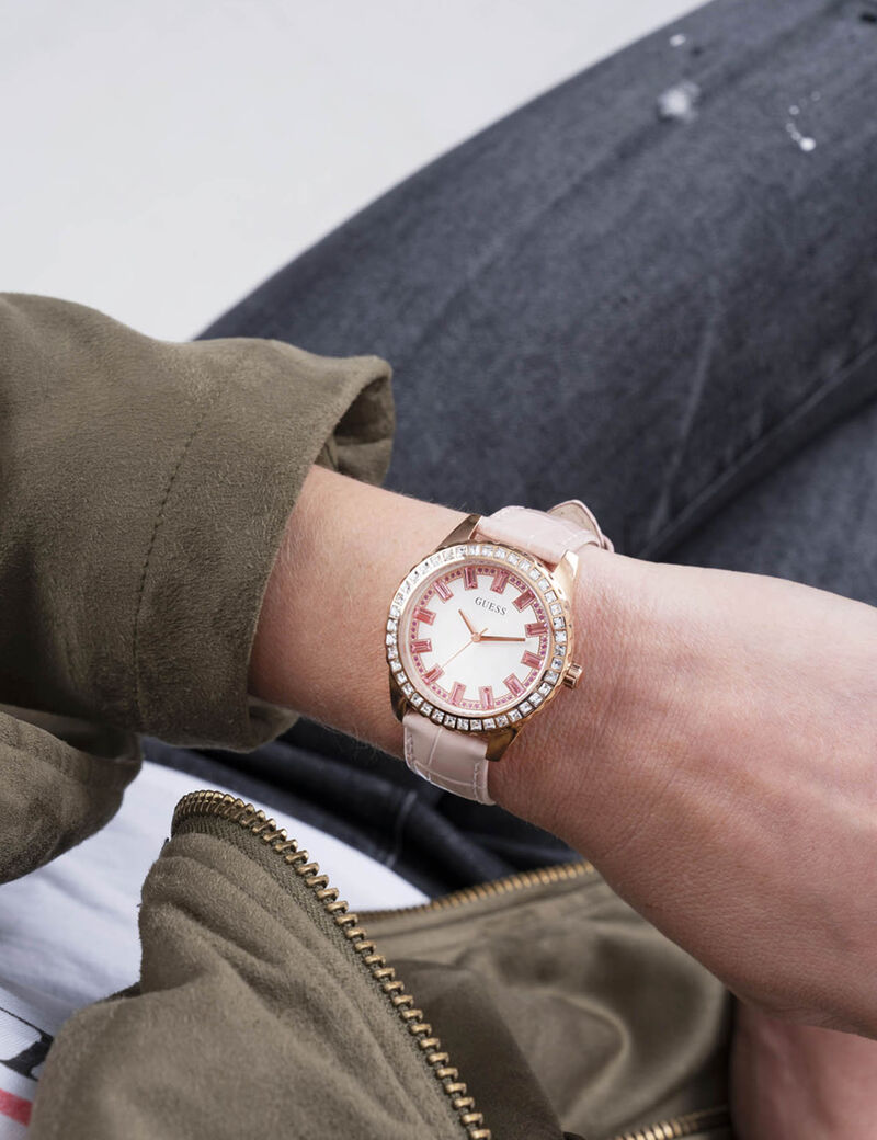 Pink Rhinestone Watch