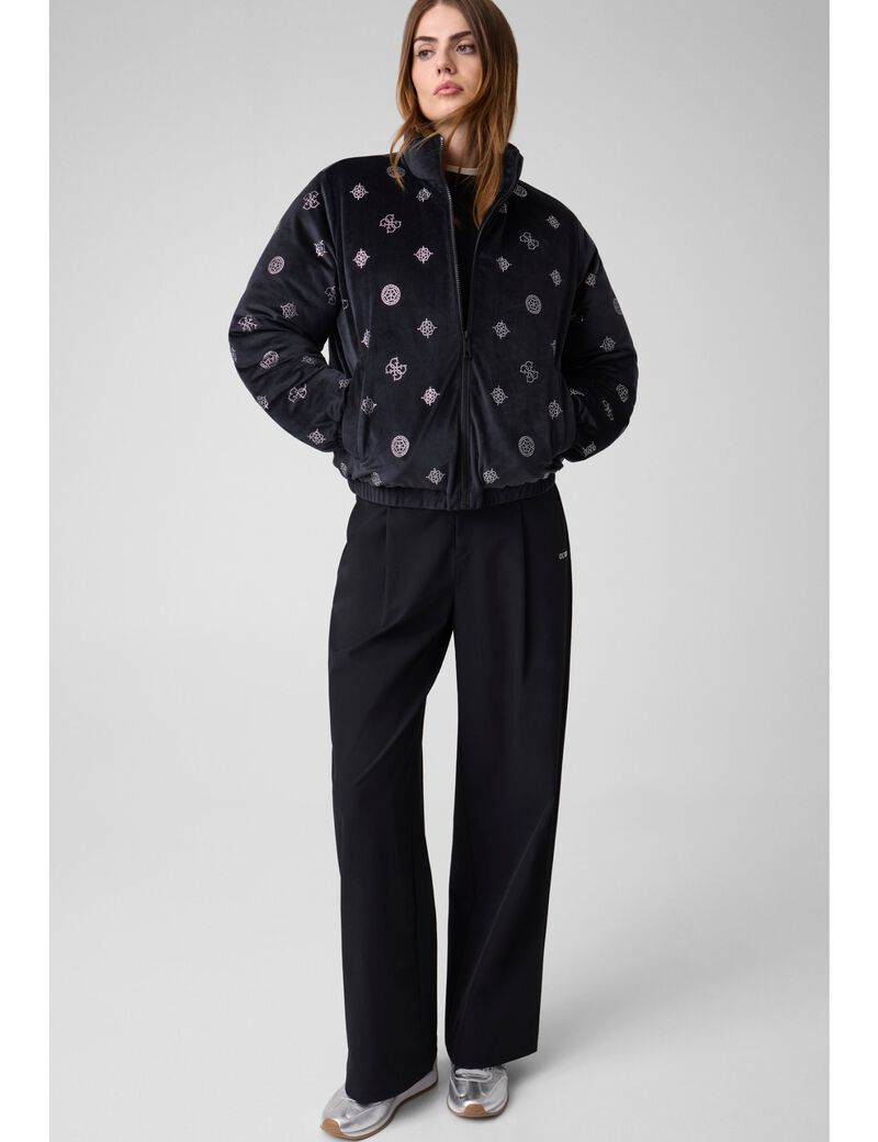 guess amalia allover peony puffer jacket