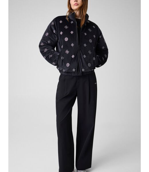 guess amalia allover peony puffer jacket