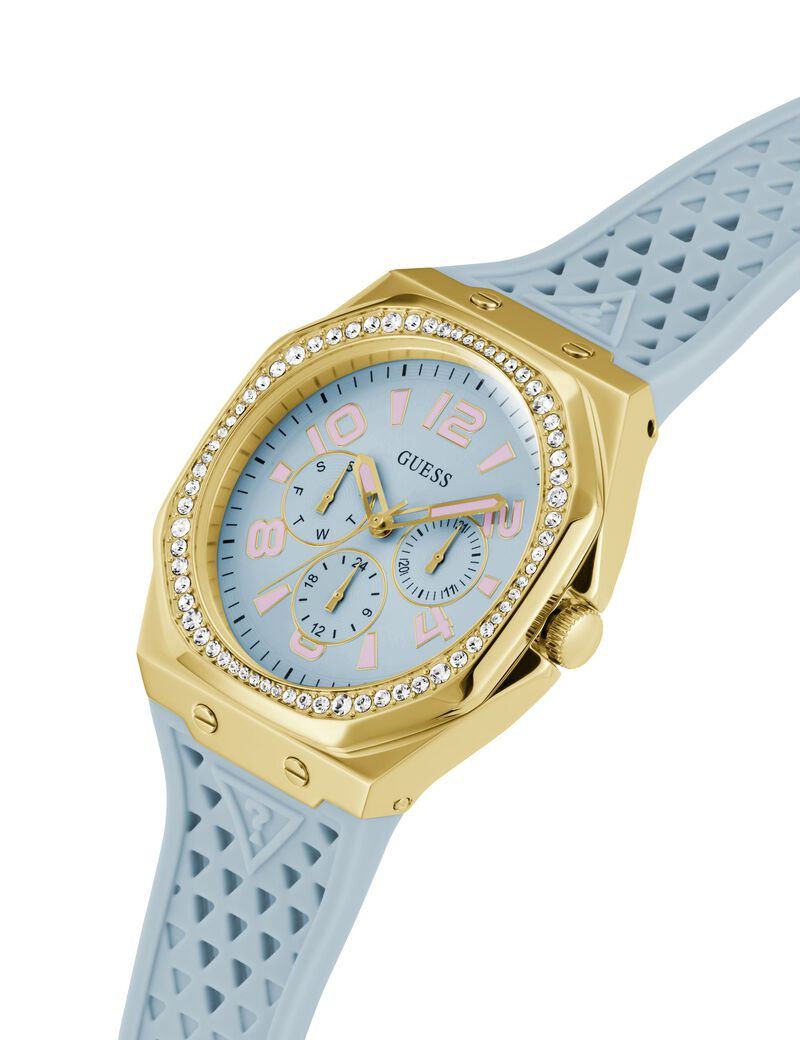 Blue Quartz Analog Silicone Watch