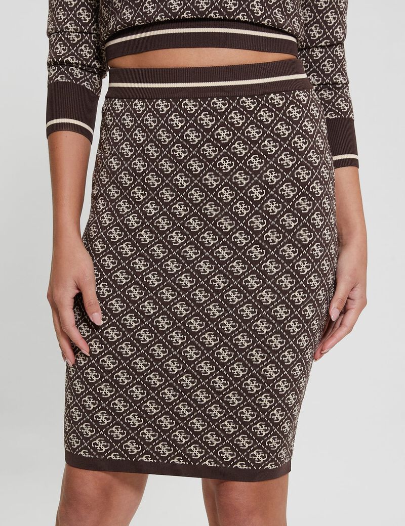 4G logo sweater midi skirt