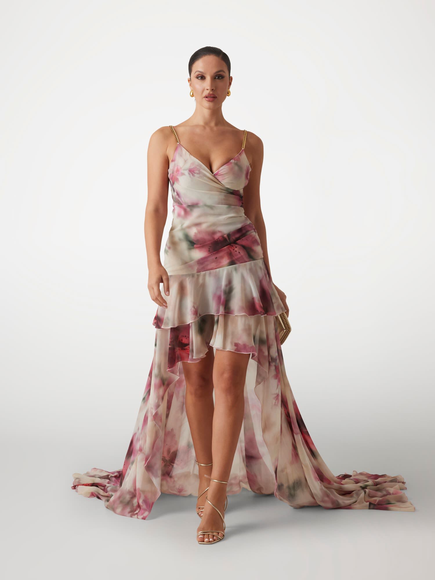 Shop GUESS Online Marciano floral-print long dress