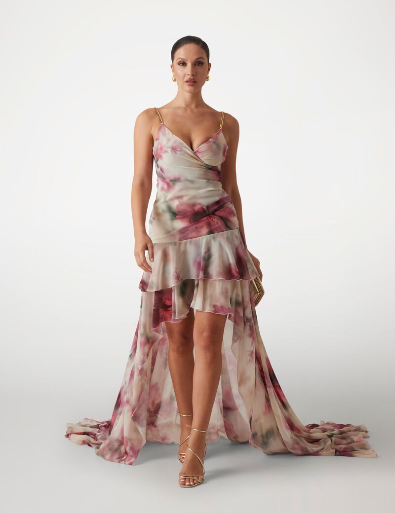 Marciano floral-print long dress