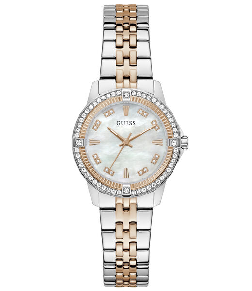 Ladies 2T Silver/Rose Gold Tone Round Analog Watch