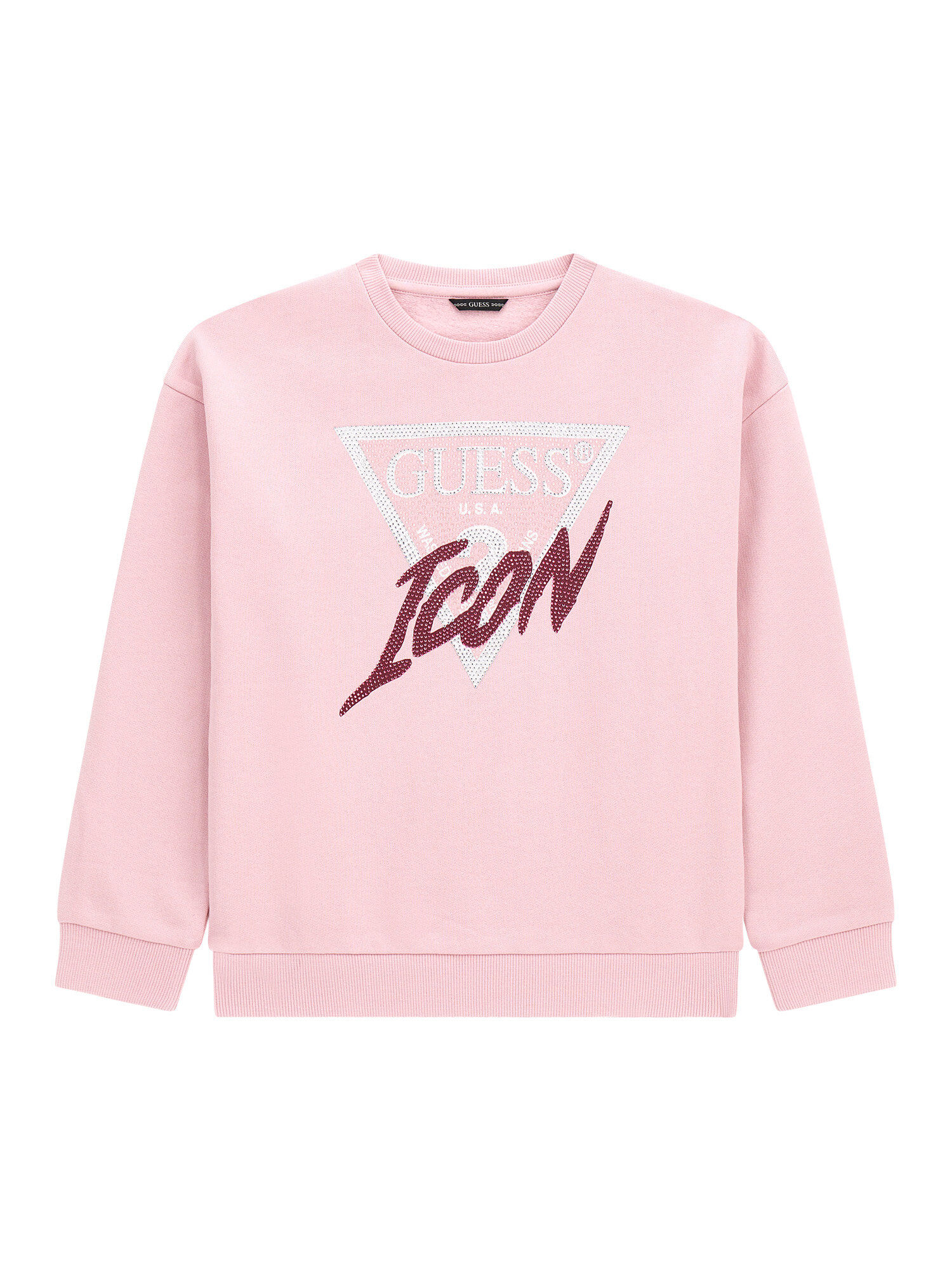 Shop GUESS Online Rhinestones icon logo sweatshirt