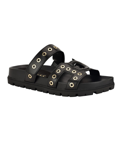 Fashie Slip On Double Strapped Footbed Sandal