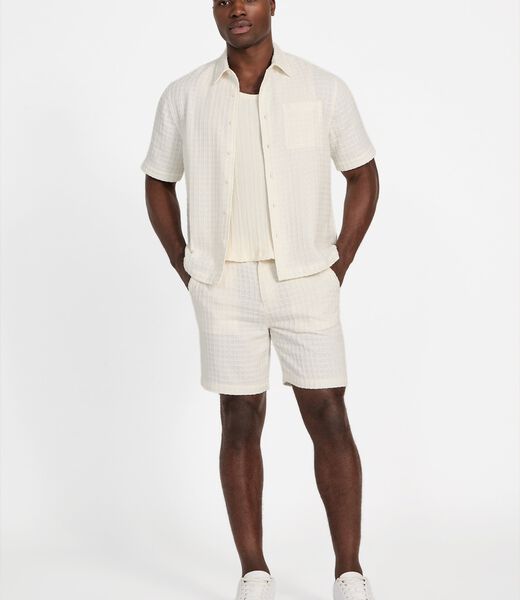 Checked texture shirt