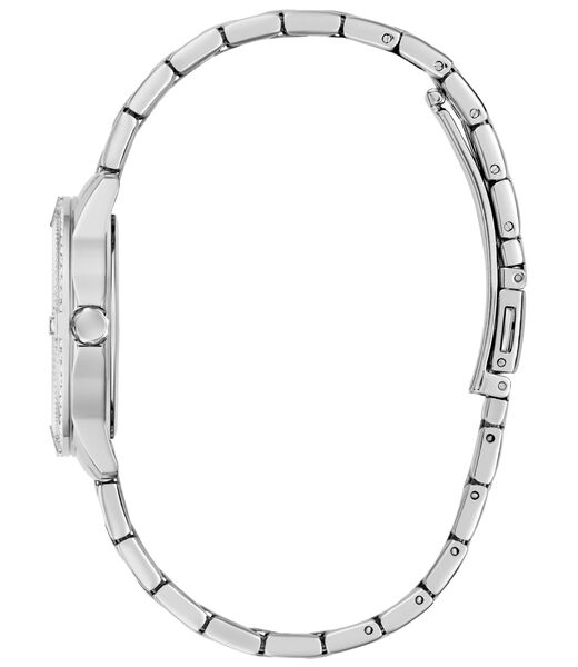 Ladies Silver Tone Round Analog Watch