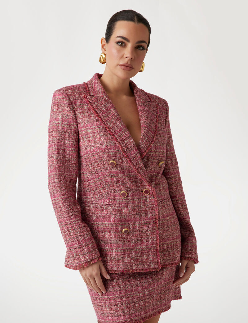 Marciano double-breasted tweed jacket