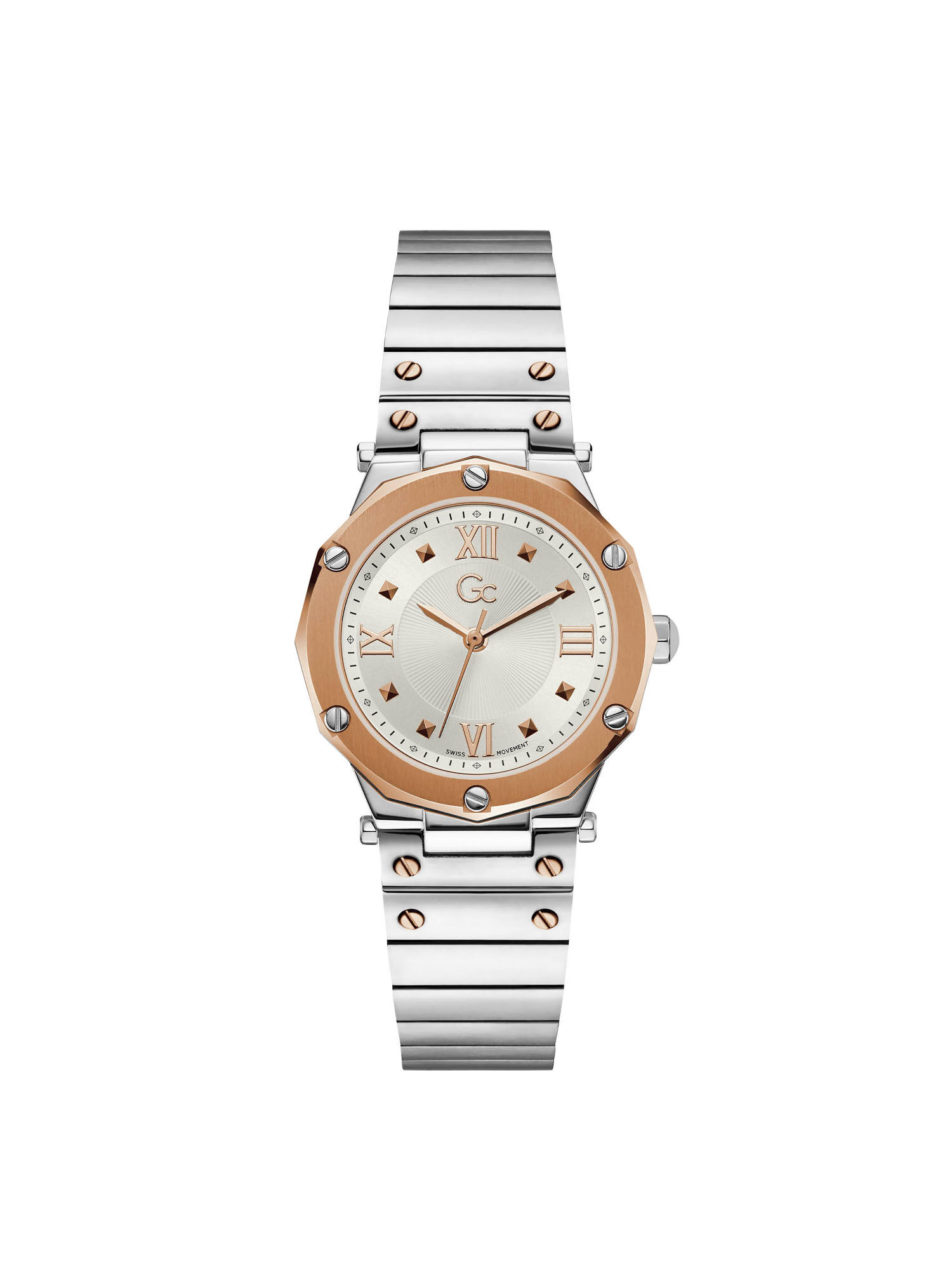 Shop GUESS Online Gc Rose Gold And Silver Watch