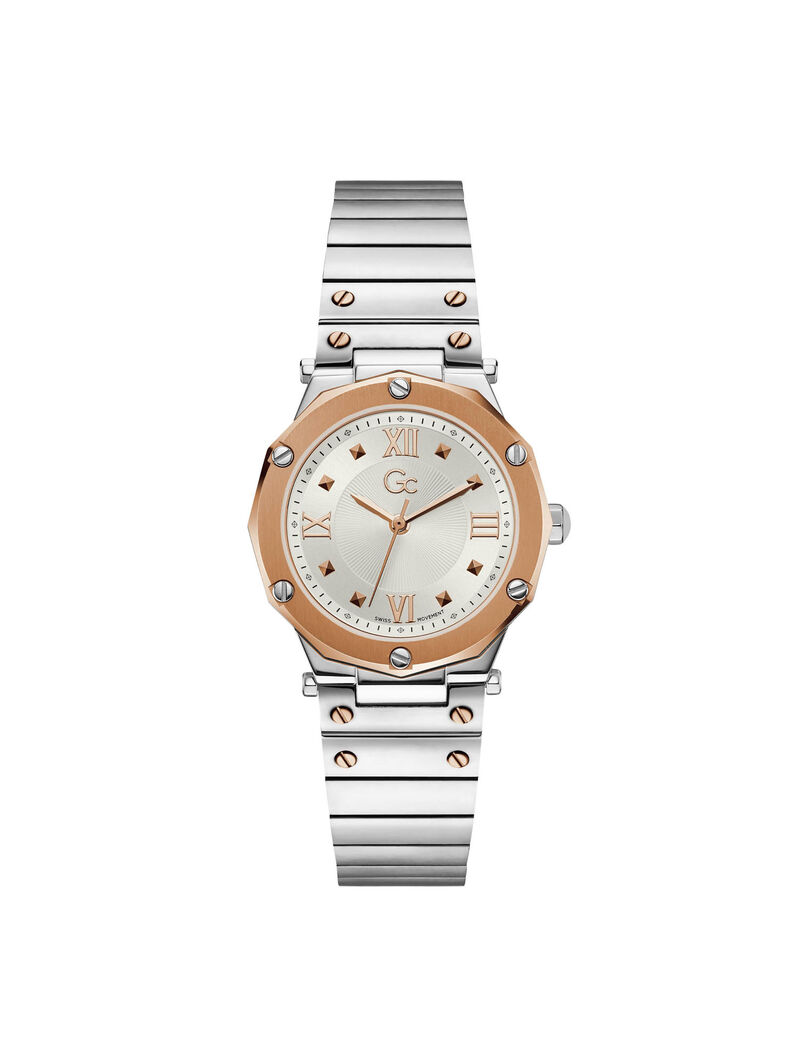 Gc Rose Gold And Silver Watch