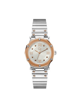 Gc Rose Gold And Silver Watch