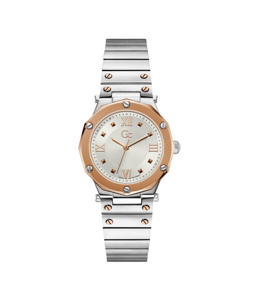 Gc Rose Gold And Silver Watch