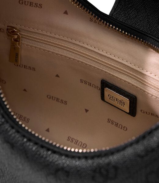 guess yvonne logo hobo bag