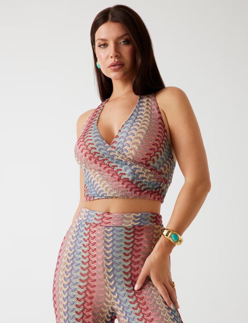 Striped halter top