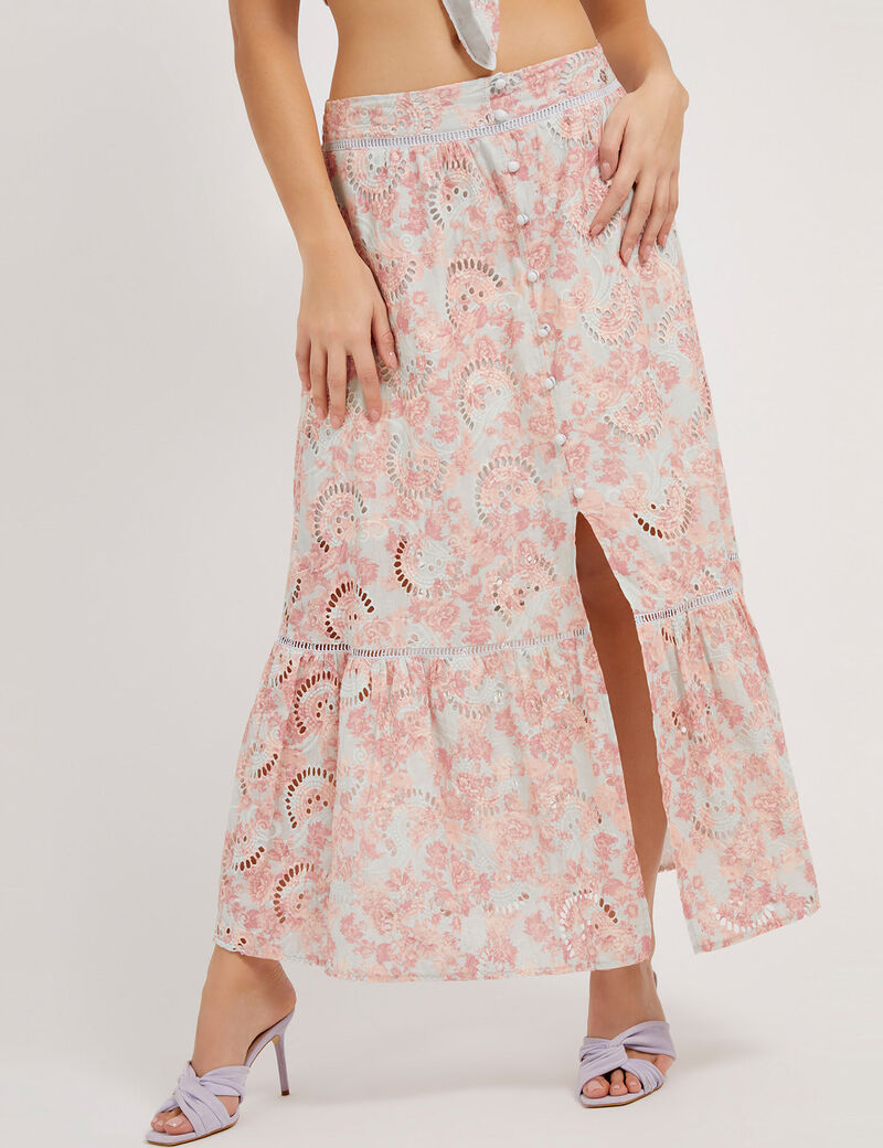 Embroidered Long Skirt