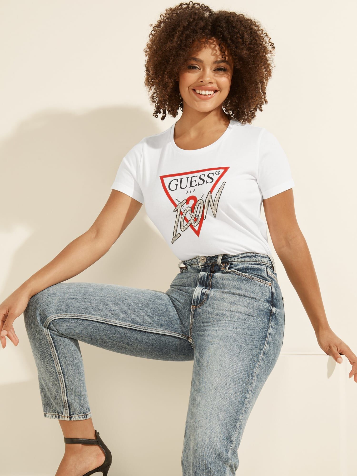 Guess t shirt icon sales