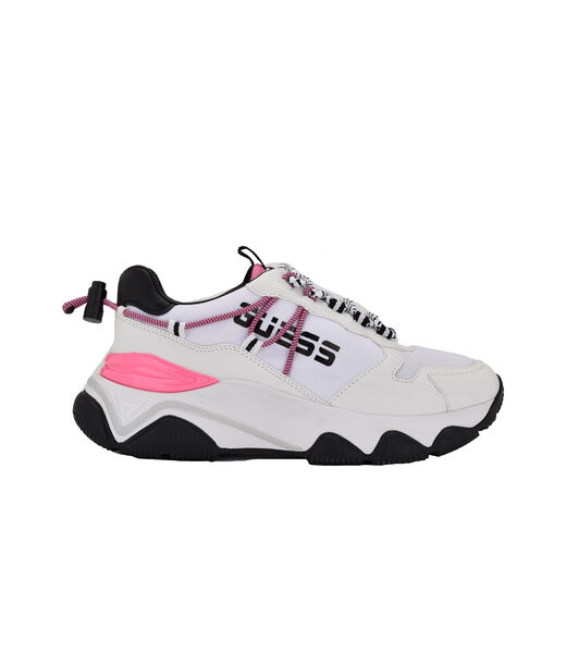 Pink And Black Low-Top Logo Sneakers