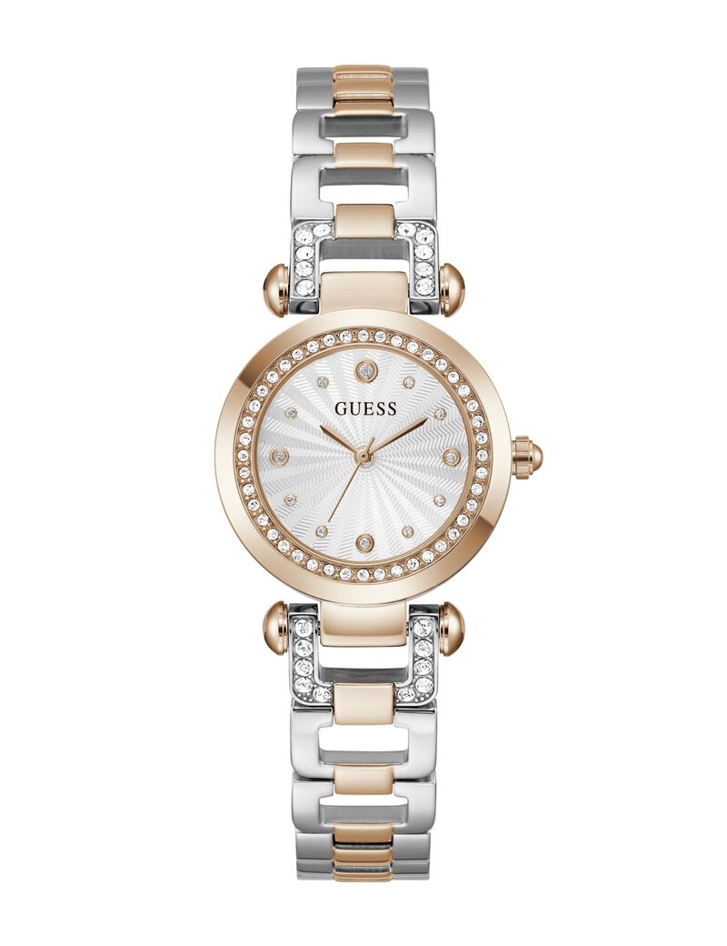 Ladies 2-Tone Rose Gold Tone Analog Watch